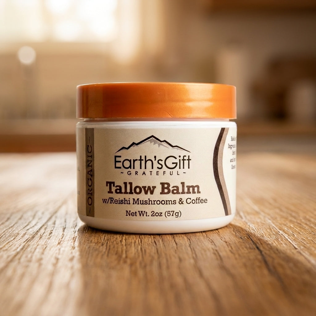 Earth's Gift Coffee Morning Ritual — Organic Grass-Fed Tallow Balm (2oz)
