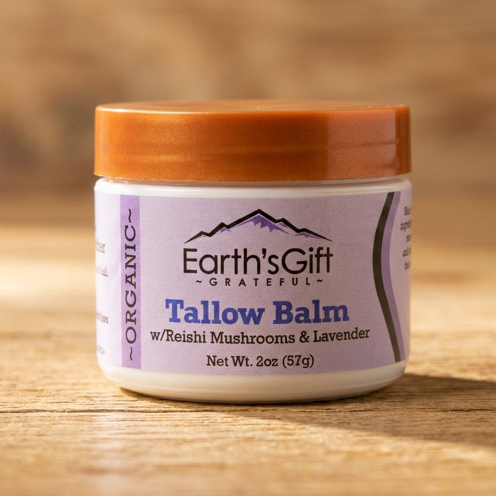 Earth's Gift Lavender Ritual — Organic Grass-Fed Tallow Balm (2oz)